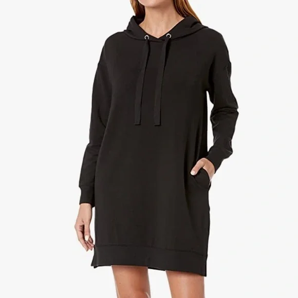 knee length dresses for ladies Double Zipper Long Sleeve Hooded Mini Dress